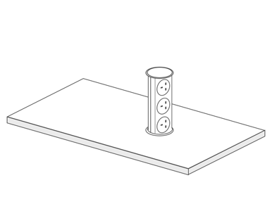 Pop-Up Socket and Switch Cut Outs